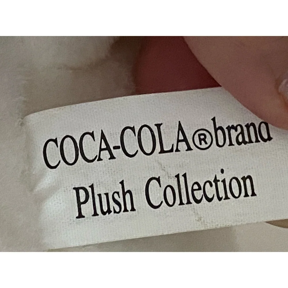Coca Cola Smiling Polar Bear‎ 1993 Plush w Coke Bottle 7.5